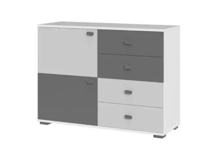 Comoda cu 2 usi si 4 sertare C6 ALL ROOM CONCEPT 111x83x40cm configurabila