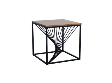 Masuta ORION din furnir, metal negru 55x55xH55cm