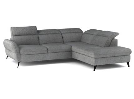 Coltar extensibil ALESSIO cu lada pentru depozitare, tetiere reglabile, personalizabil 250x190cm