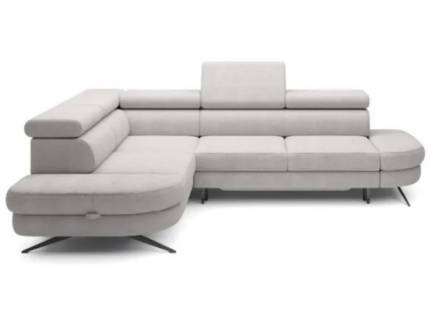 Coltar extensibil OTIS L cu lada pentru depozitare, tetiere reglabile, personalizabil 276x218cm