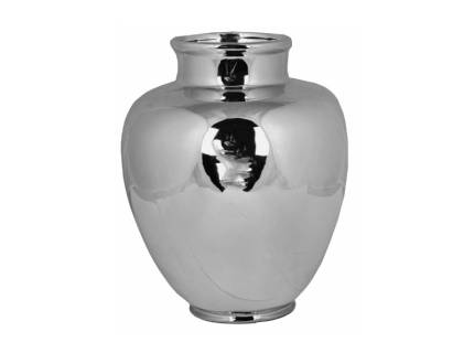Vaza ceramica argintie 18x18x24cm