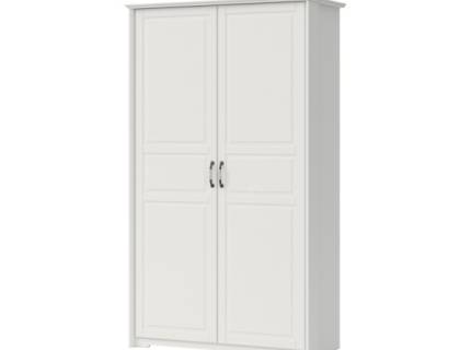 Dulap cu 2 usi cu balamale EVERGREEN 131x224x58cm ivory/ pin polar