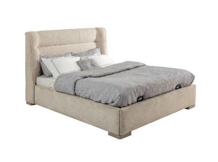 Pat tapitat cu lada pentru depozitare (180x200cm) PARIS