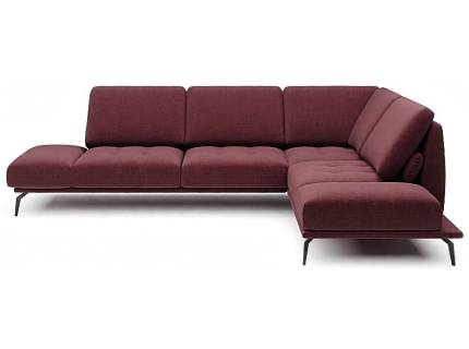 Coltar cu sezut rotativ FLAVIO catifea visinie, cu spatar reglabil 292x220cm
