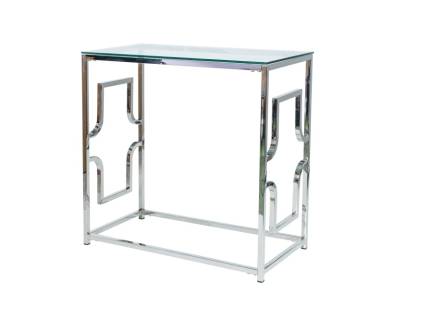 Consola VERSACE C din sticla 80x40xH78cm, metal crom