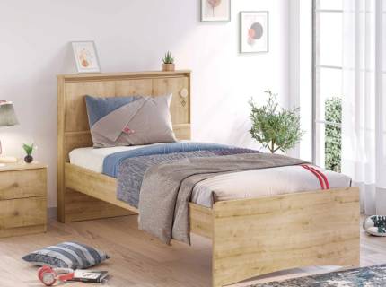 Pat cu tablie (100x200cm) MOCHA STUDIO