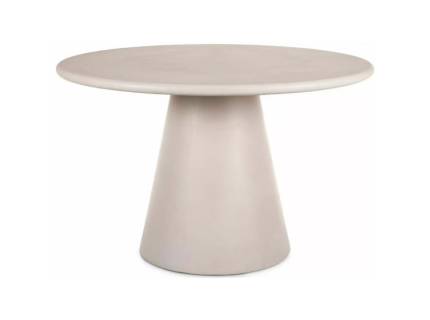 Masa AURORA LIGHT GREY din MDF si microciment gri deschis 120xH76cm