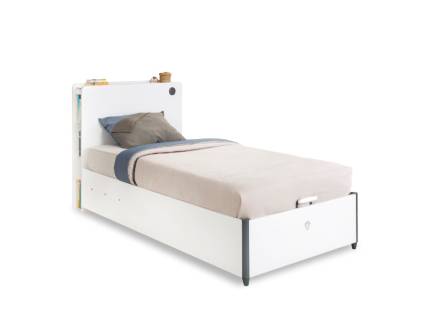 Pat cu lada (100x200cm) WHITE 