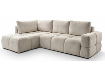 Coltar extensibil TAREMI L cu lada pentru depozitare, personalizabil 267x185cm