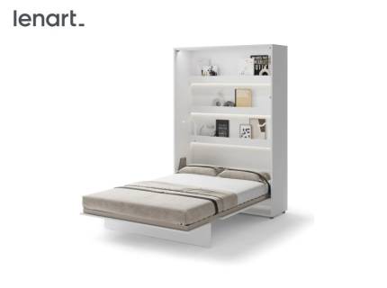 LENART BED CONCEPT BC-01 pat (140x200cm) rabatabil pe perete 151x46-228x218cm alb