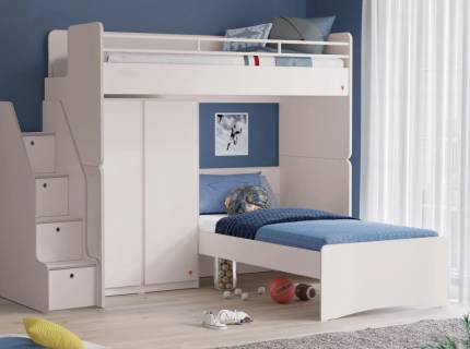 STUDIO WHITE (nr.3) - Sistem modular cu pat supraetajat