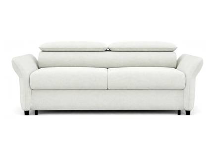 Canapea extensibila (120cm) MANZO cu tetiere reglabile, personalizabila 179x108cm