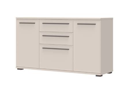 Comoda cu 3 usi si 2 sertare OPERA 150x85x46cm casmir, manere si picioare Cortado Brown 