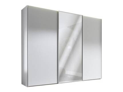 Dulap cu 3 usi glisante 280x240x68cm alb mat/ alb mat - oglinda, maner aluminiu, model 02 SINFONIE PLUS  