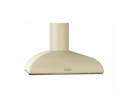 Hota semineu Smeg Colonial KS89POE, 90 cm, crem cu estetica alama