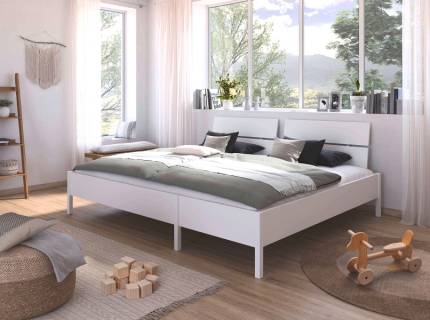 Cadru pat cu tablie MARE (240x200cm) alb alpin 