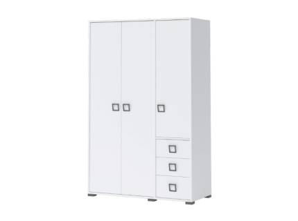 Dulap cu 3 usi si 3 sertare 126x236cm KIKI WHITE 