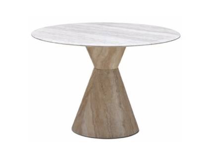 Masa ABBOT din MDF furniruit travertin deschis 120xH77cm 