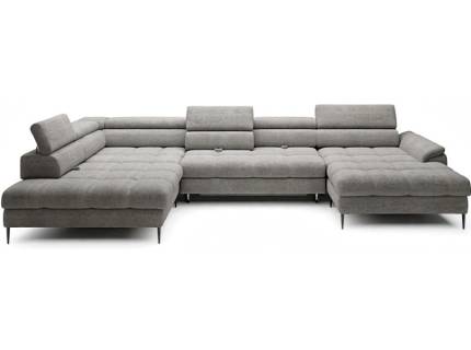 Coltar extensibil EMPOLI XL cu lada pentru depozitare, tetiere reglabile, spatar reglabil, personalizabil 218x380x177cm