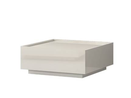 Masuta cu 2 sertare pentru depozitare PIANO BEIGE 90x90x36cm bej lucios