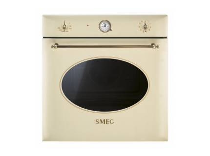 Cuptor incorporabil electric Smeg Colonial SF855PO, 60 cm, crem, retro, Vapor Clean