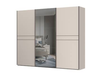 Dulap cu usi glisante OPERA 272x224x61cm casmir/ oglinda, maner maro