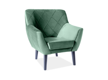 Fotoliu KARO 1 VELVET catifea, design minimalist 78x75xH76cm