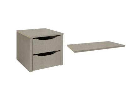 Pachet caseta cu 2 sertare 43x39cm +o polita 43x45cm pentru dulapul cu usi cu balamale