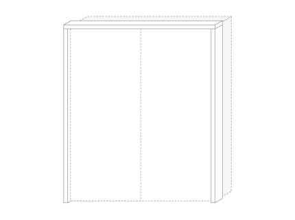 Rama passepartout dulap fara led 182cm PIANO BEIGE 