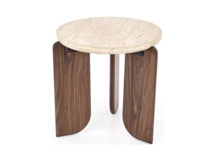 Masuta MAMBO S din MDF furniruit travertin/ nuc 50xH51cm