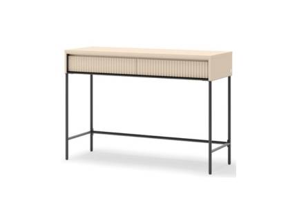 Birou TREND cu 2 sertare, Nisip bej/ Negru 112x78x40cm