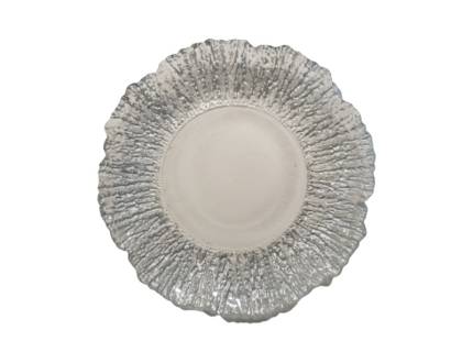 Platou din sticla argintiu 33cm