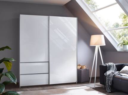 Dulap alb alpin/alb lucios 175x210x59cm SEVILLA