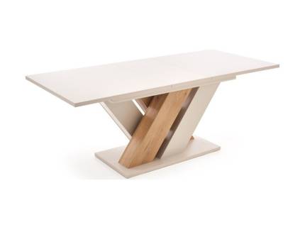 Masa extensibila BRANDON din lemn laminat casmir/ stejar cremona 160-200x90xH76cm