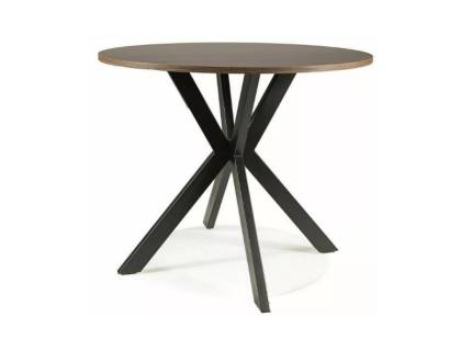 Masa TALIA II NUC 90 din MDF + melamina, metal negru 90xH75cm 