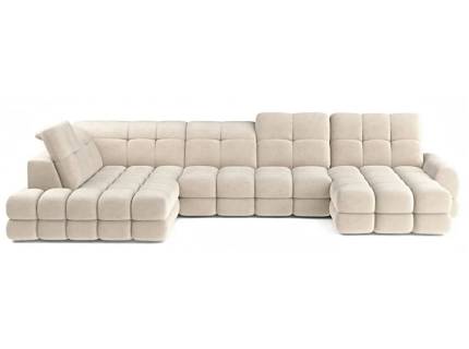 Coltar cu reglaj electric TOLLO XL cu lada pentru depozitare, tetiere reglabile, personalizabil 400x217x171cm