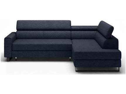 Coltar extensibil LIVIO W cu lada pentru depozitare, tetiere reglabile, personalizabil 249x184cm