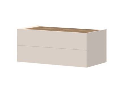 Comoda TV suspendata cu 2 sertare SKY 45 90x56x47cm casmir/ stejar tabac