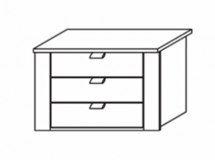 Caseta cu 3 sertare 79x53cm 