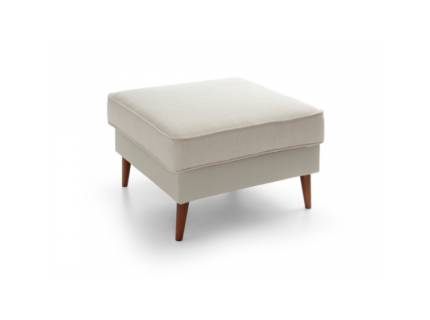 Taburet CANDY cu picioare nuanta lemnului, design scandinav, personalizabil 75x75xH45cm