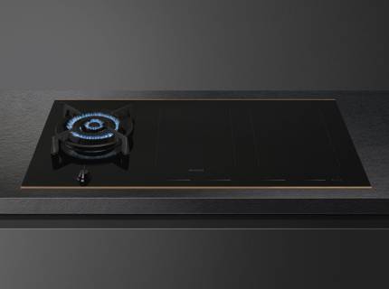 Plita incorporabila mixta Smeg PM6954R, 90 cm