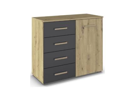 Comoda Artisan/ gri metalic 80x81x42cm MOSBACH 