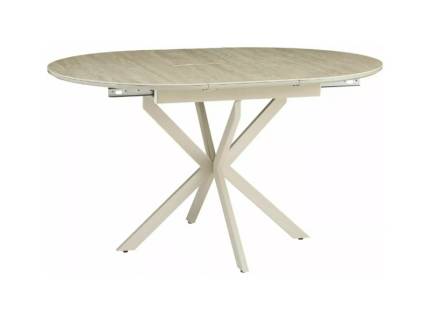 Masa extensibila GASTON CERAMIC 100 din MDF cu ceramica travertin, metal casmir 100-135xH76cm 