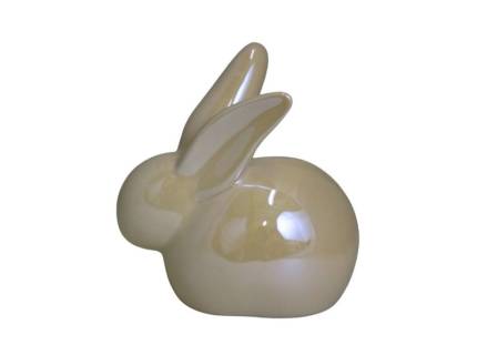 Iepuras mare sezand bej din ceramica