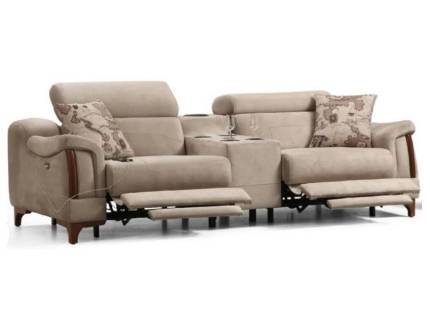 Canapea cu dublu recliner si sound sistem RIO 
