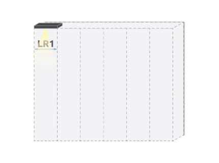 Cornisa passepartout cu LED pentru dulapul cu 1 usa PIANO WHITE 47x17.3x2.5cm alb lucios 