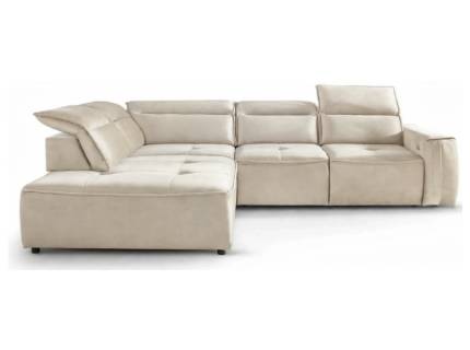 Coltar cu reglaj electric COLOMBO L cu lada pentru depozitare, tetiere reglabile, personalizabil 296x227cm