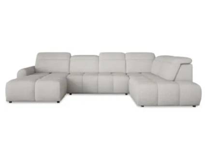 Coltar cu reglaj electric MATEO XL cu lada pentru depozitare, tetiere reglabile, personalizabil 358x223x183cm