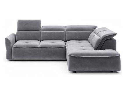 Coltar cu reglaj electric MURILLO L cu lada pentru depozitare, tetiere reglabile, personalizabil 261x218cm