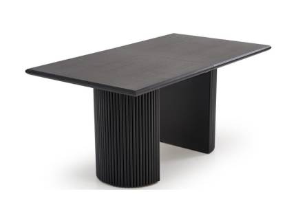 Masa extensibila BOLERO din MDF cu furnir natural stejar negru, otel vopsit negru 160-250x90xH78cm